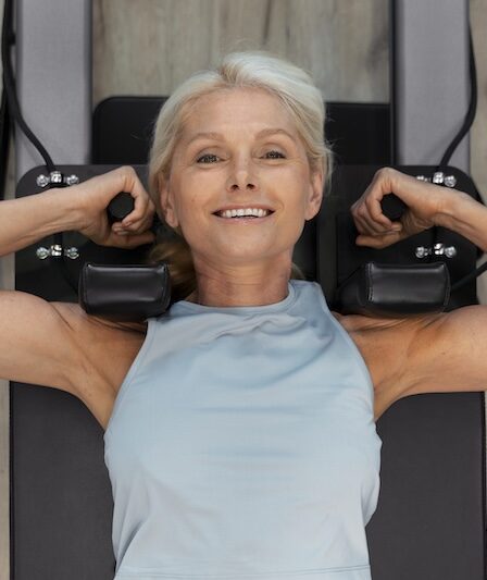 Kvinna på gym